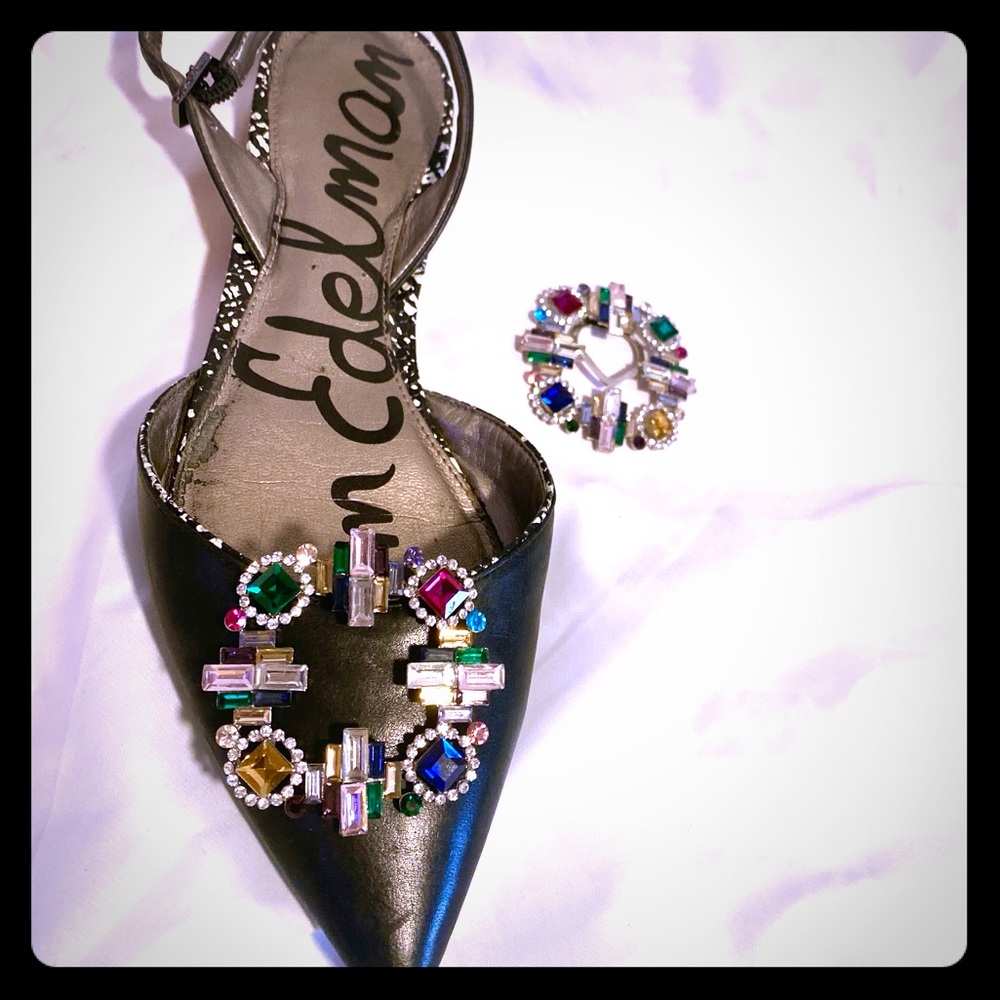 Rhinestone shoe clips